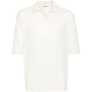 Auralee Men Wool And Silk Blend Polo Shirt